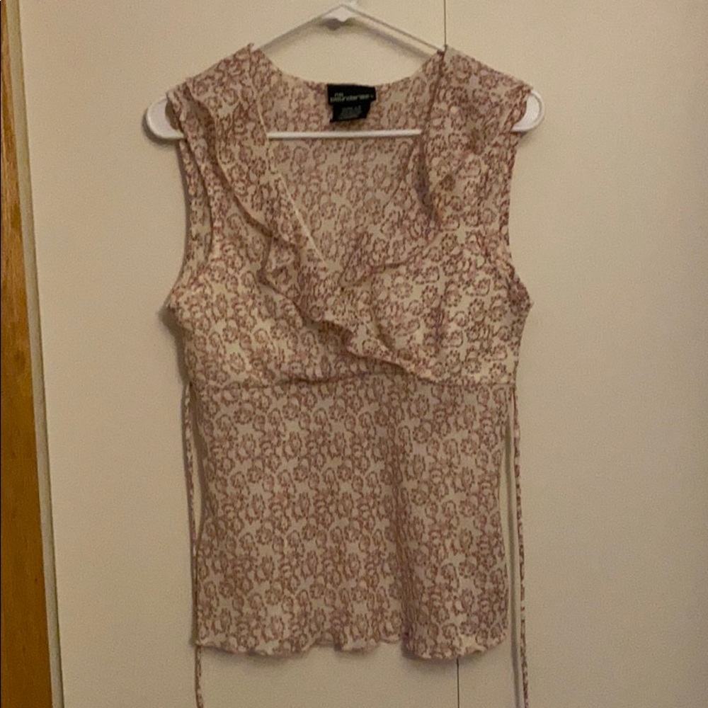 Flowery top.